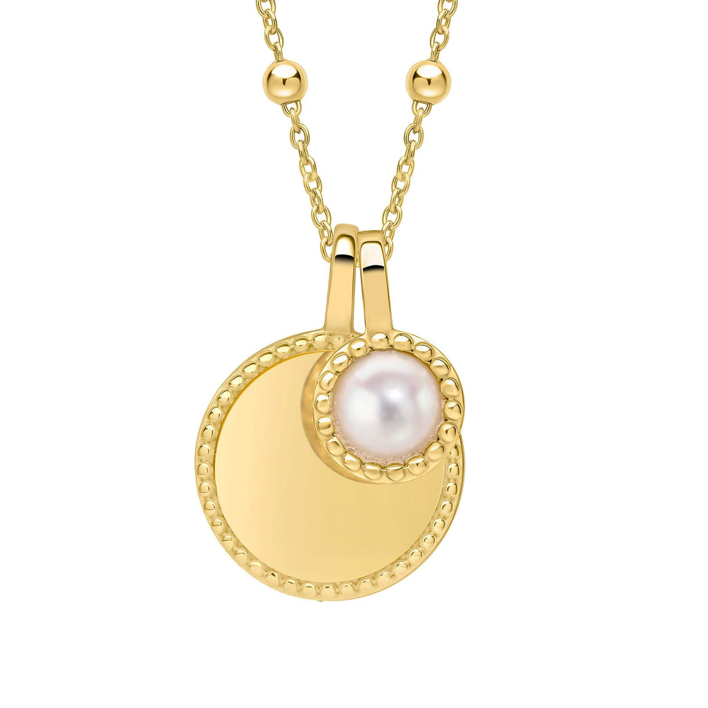 Beginnings Milgrain Semi-Precious Cabochon Birthstone Necklace