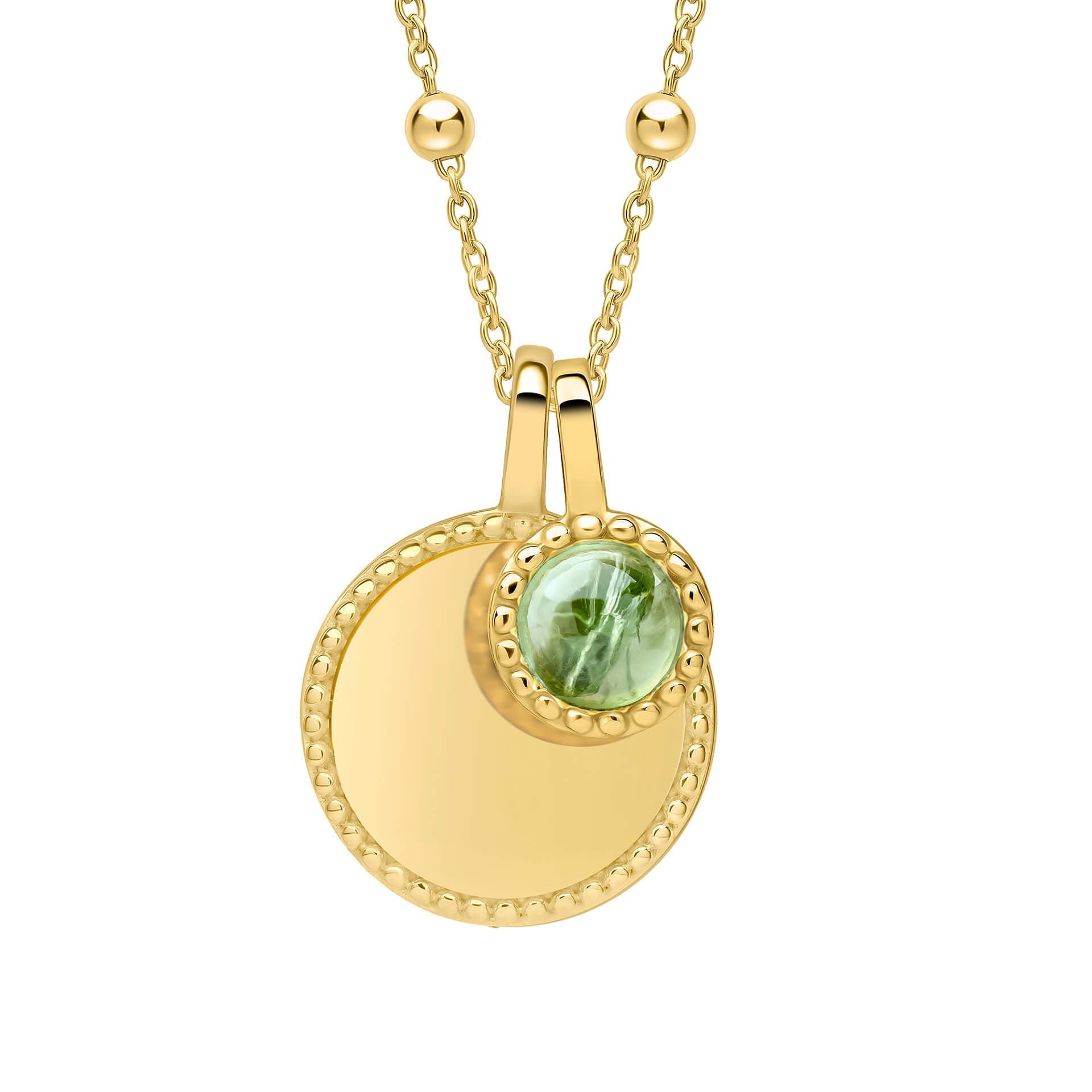Beginnings Milgrain Semi-Precious Cabochon Birthstone Necklace