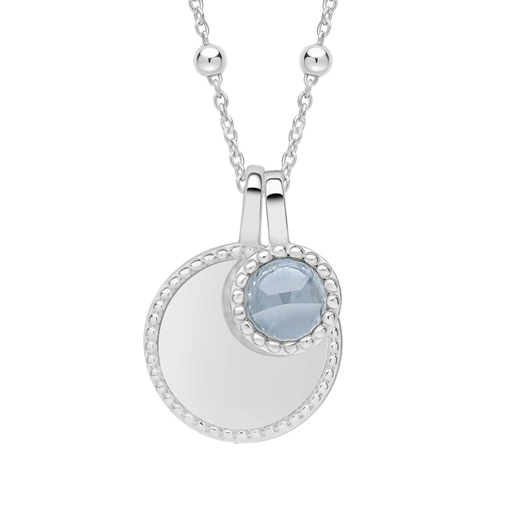 Beginnings Milgrain Semi-Precious Cabochon Birthstone Necklace