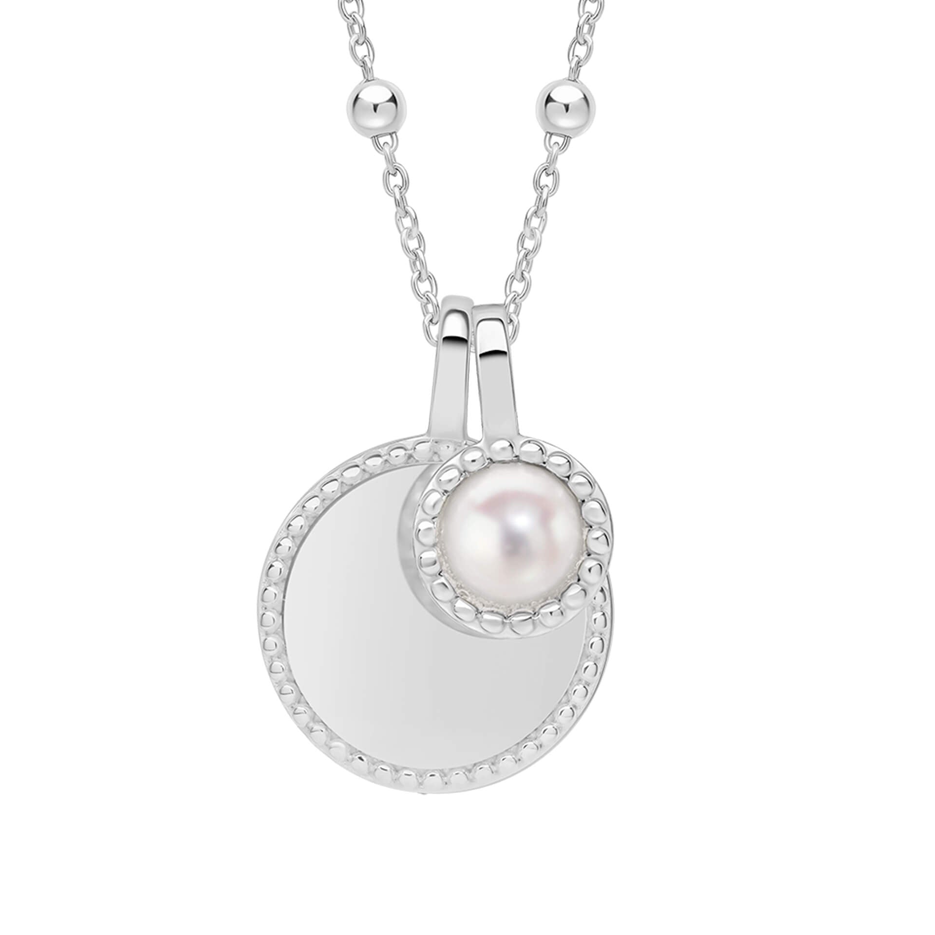 Beginnings Milgrain Semi-Precious Cabochon Birthstone Necklace