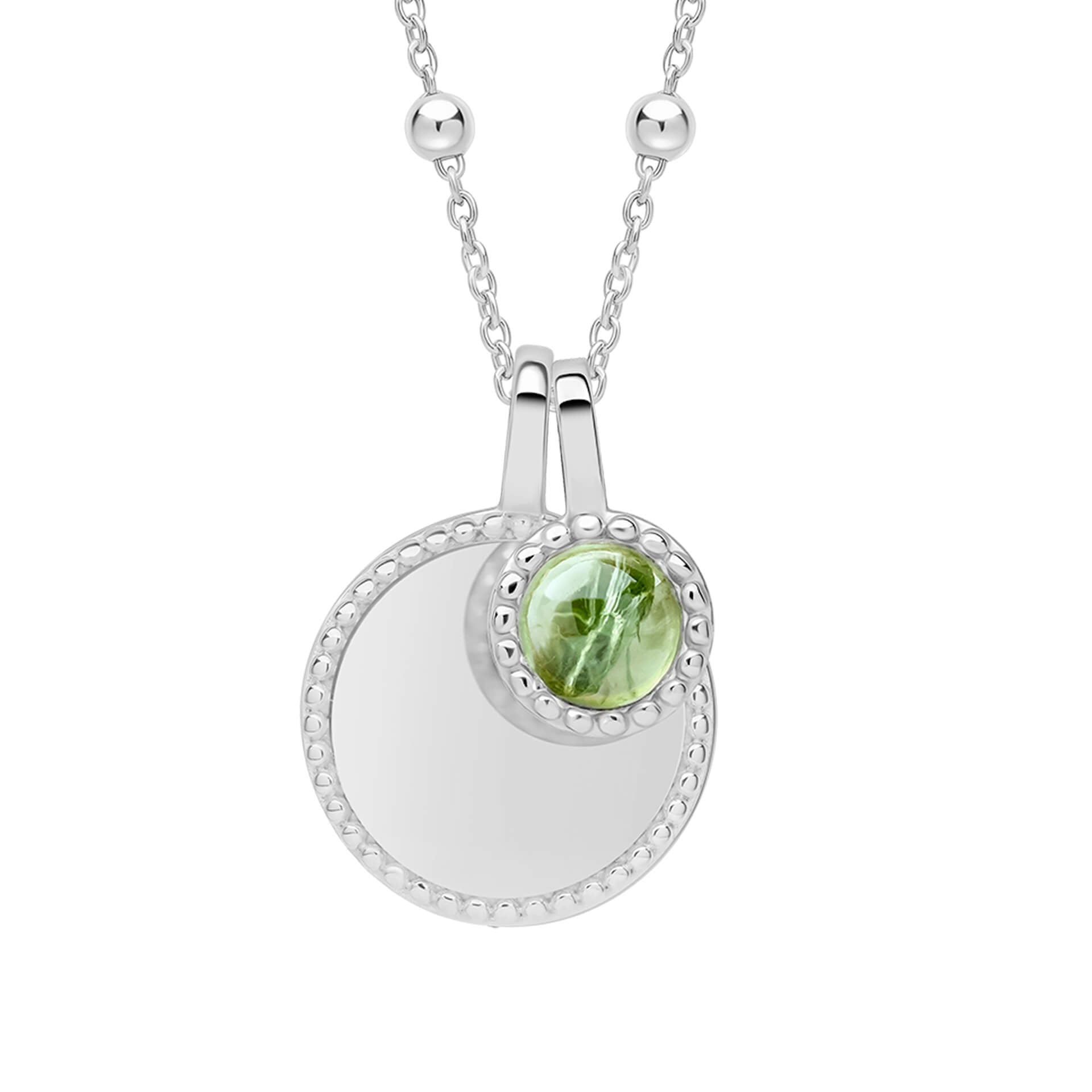 Beginnings Milgrain Semi-Precious Cabochon Birthstone Necklace