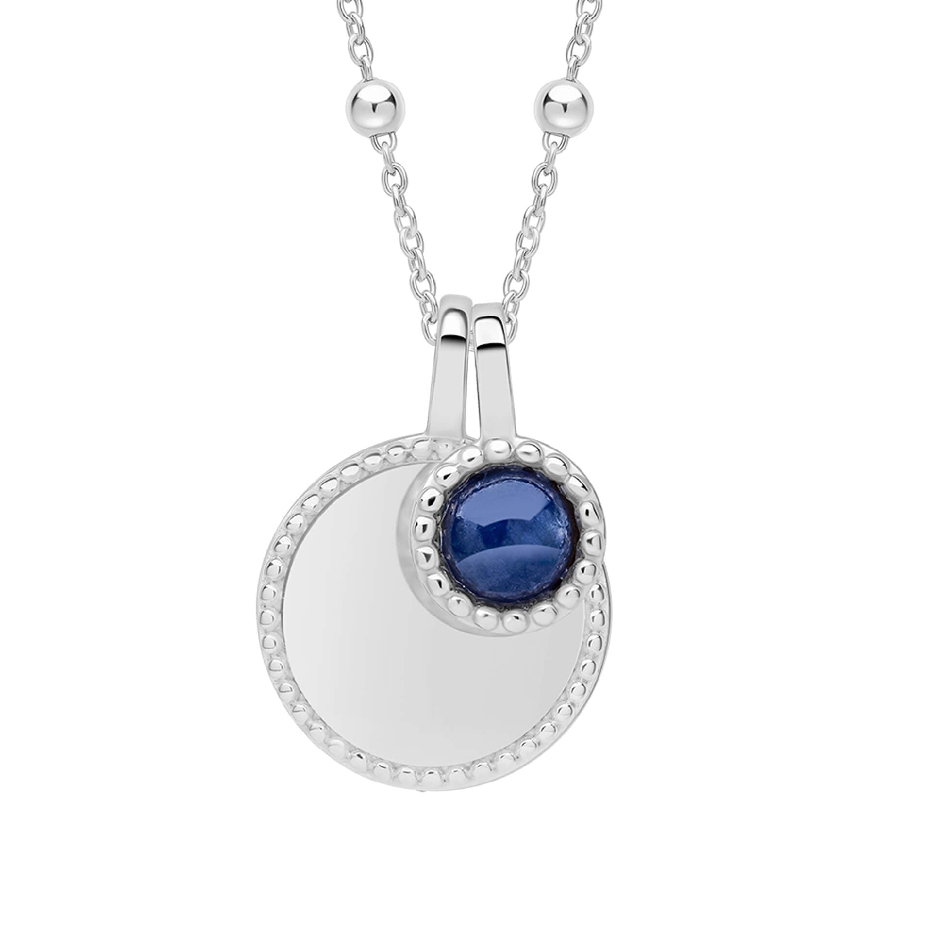 Beginnings Milgrain Semi-Precious Cabochon Birthstone Necklace