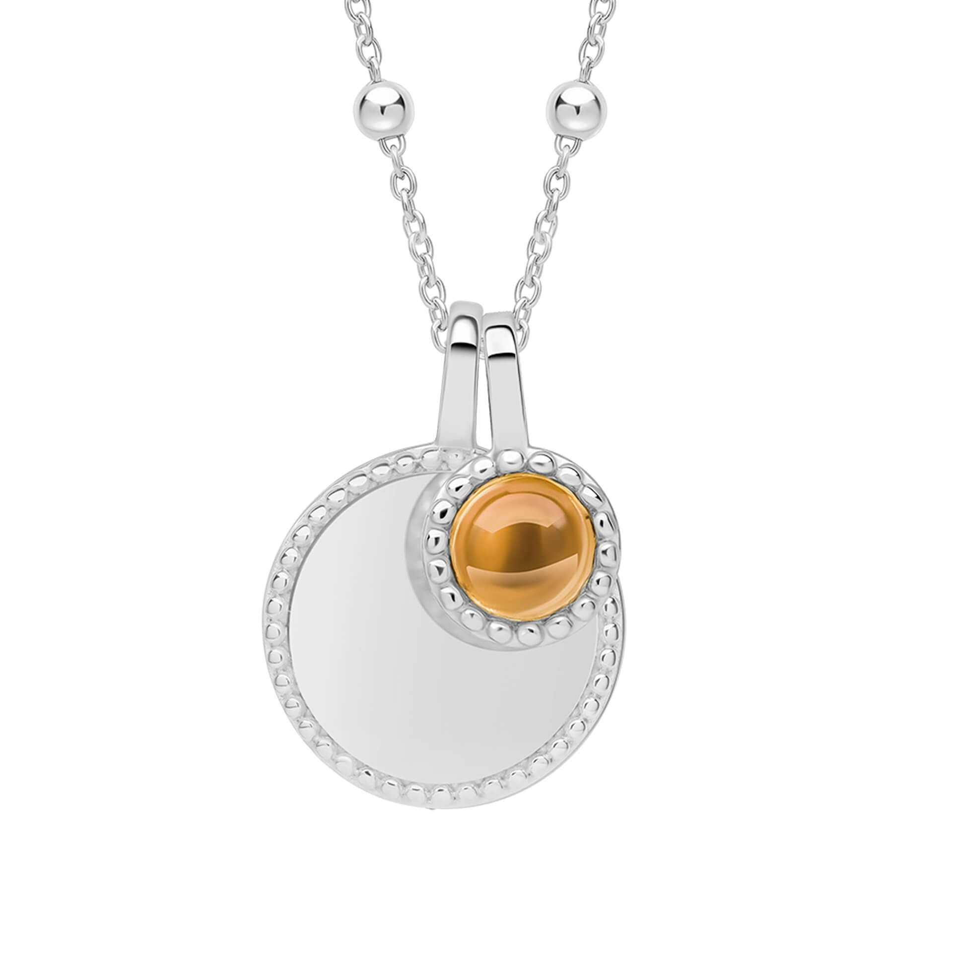 Beginnings Milgrain Semi-Precious Cabochon Birthstone Necklace