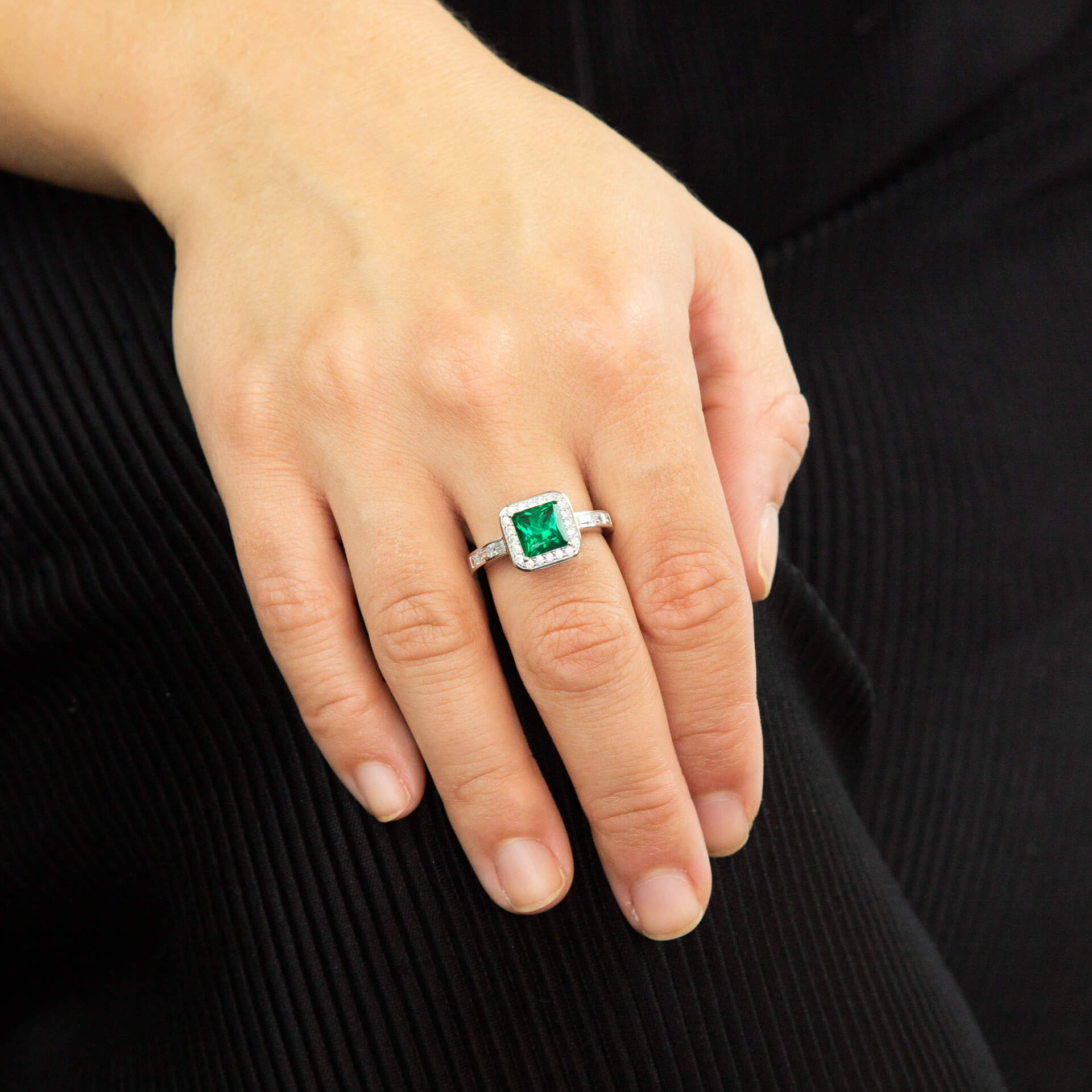 Diamonfire Art Deco Style Pave Ring