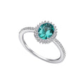 Diamonfire Oval Zirconia Pave Ring