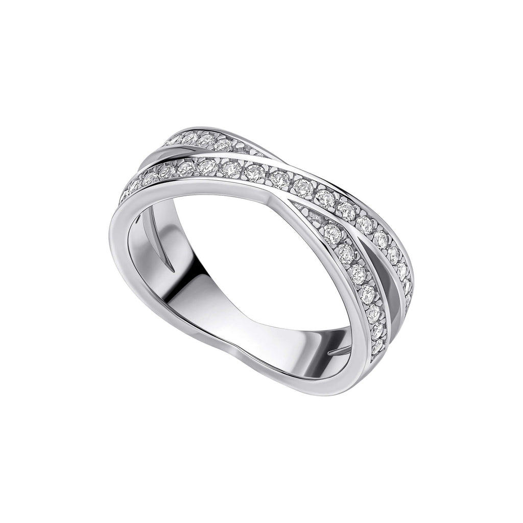 Diamonfire Zirconia Criss Cross Ring