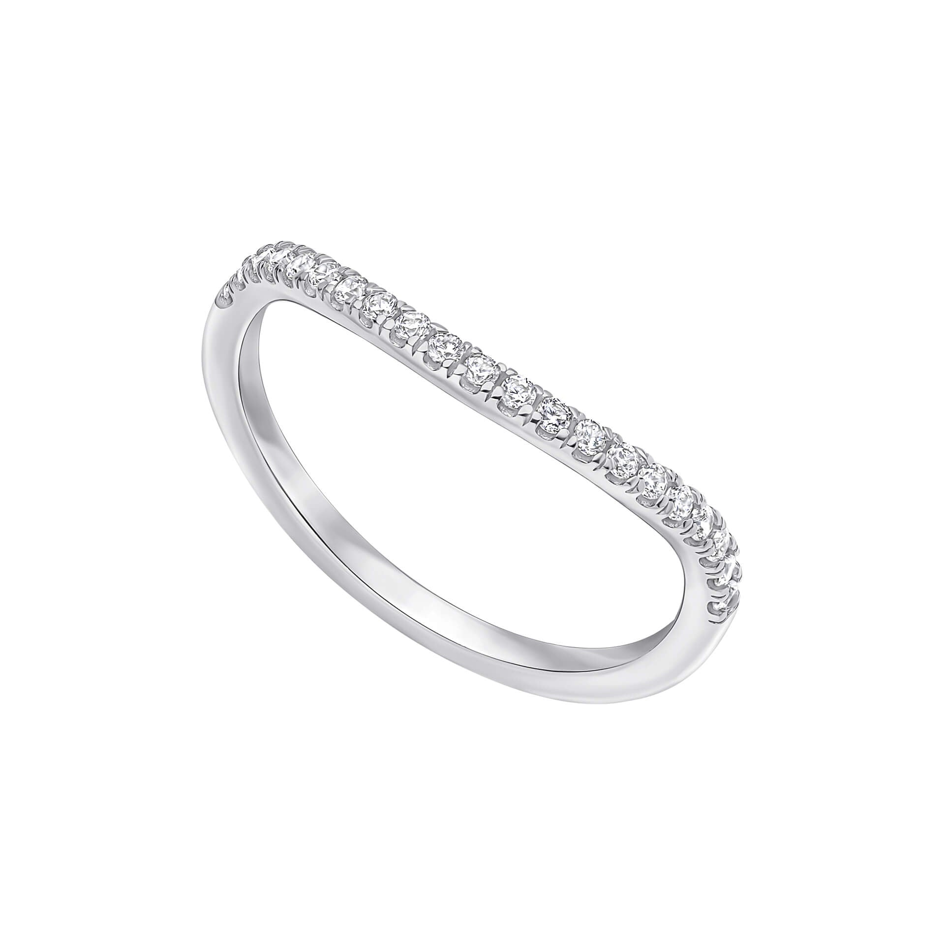 Diamonfire Zirconia Wave Cluster Ring