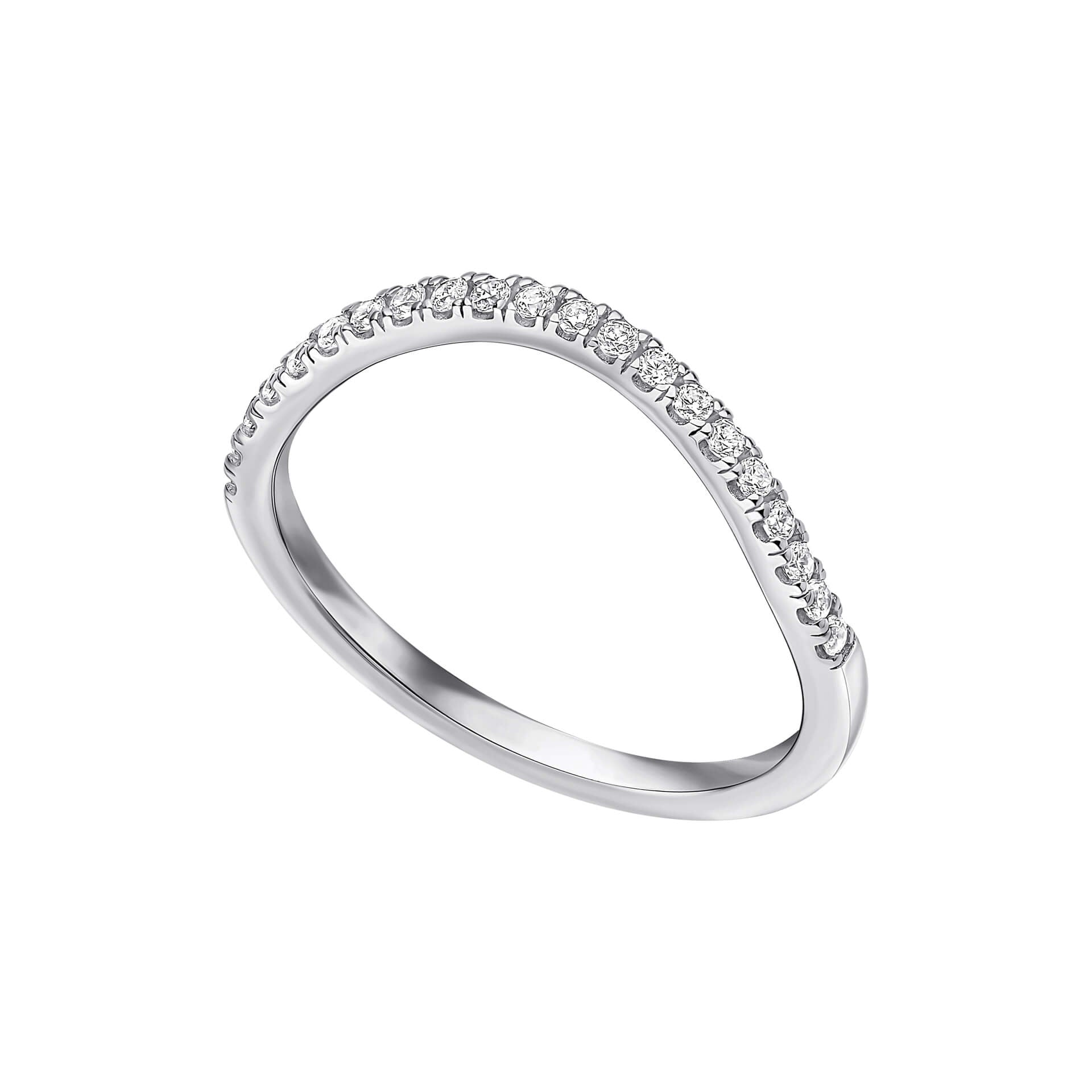 Diamonfire Zirconia Wave Cluster Ring