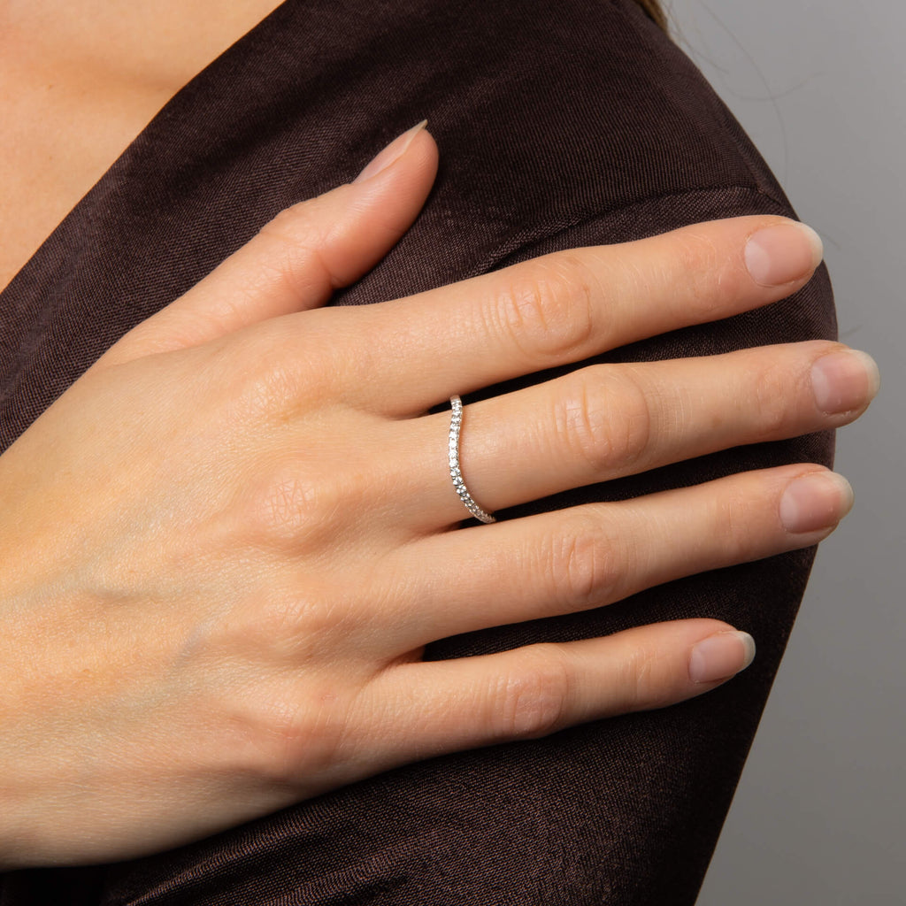 Diamonfire Zirconia Wave Cluster Ring