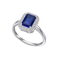 Diamonfire Geometric Halo Ring