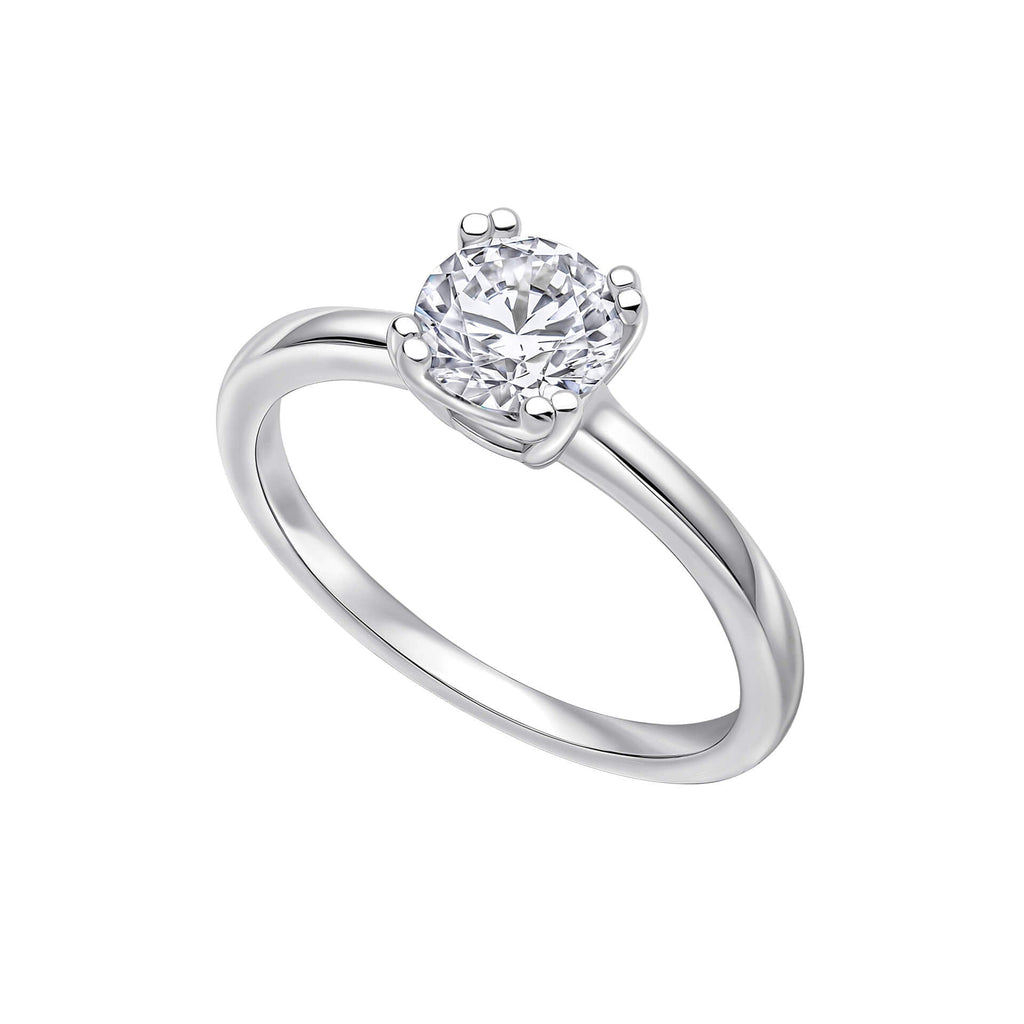 Diamonfire Double Claw Solitaire Ring