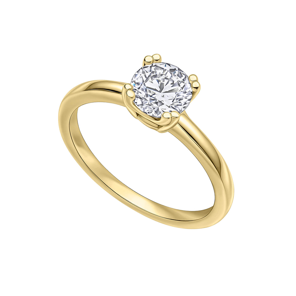Diamonfire Double Claw Solitaire Ring
