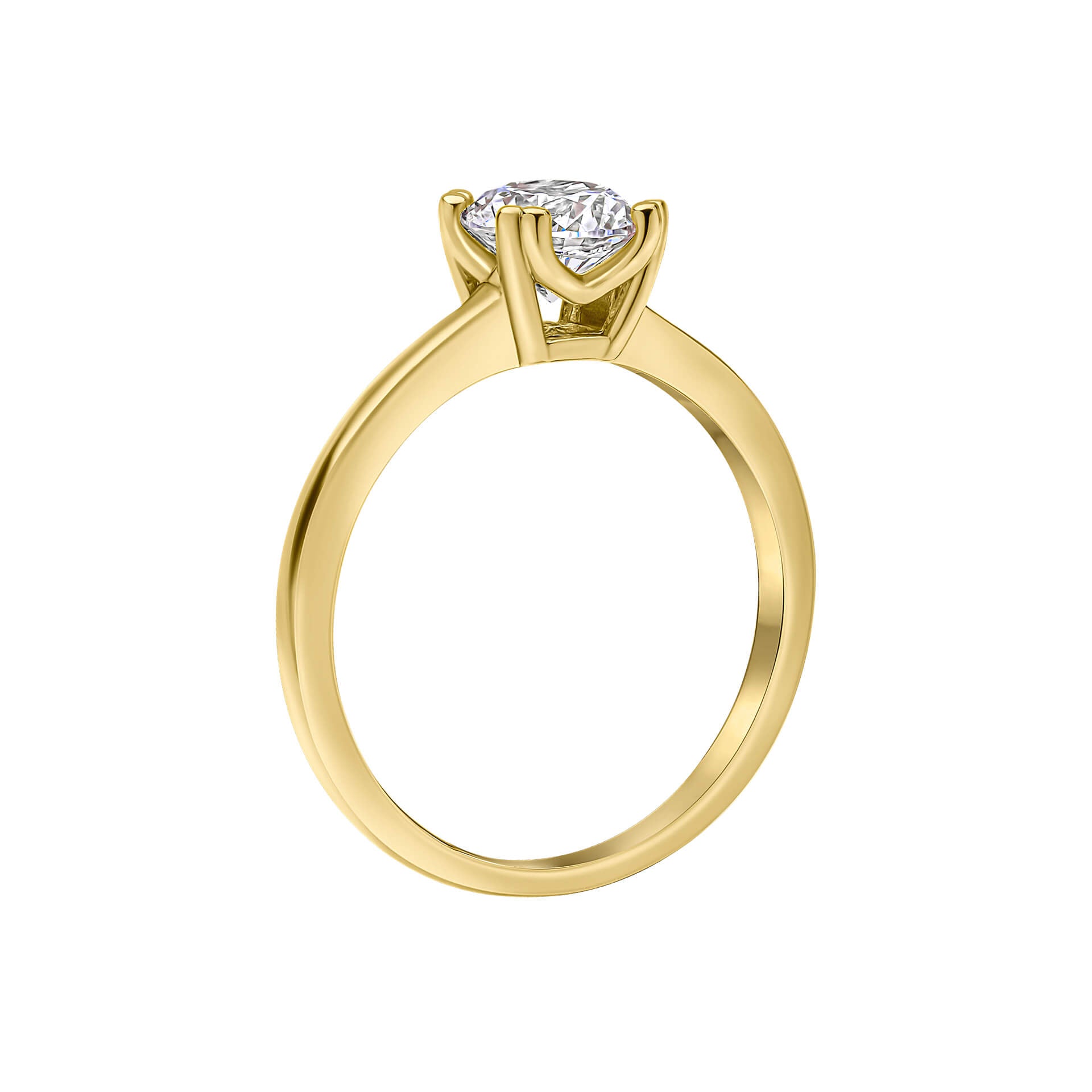 Diamonfire Double Claw Solitaire Ring