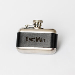 Fred Bennett Black Leather 3oz Hip Flask