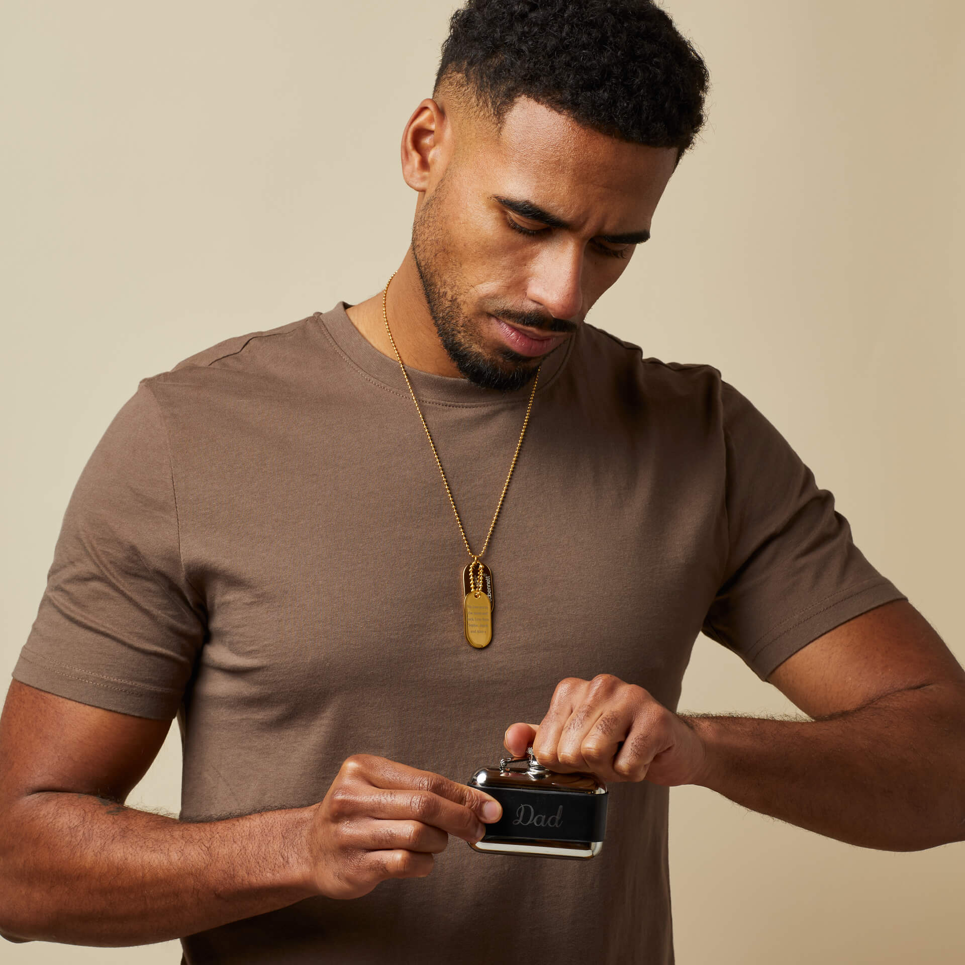 Fred Bennett Double Oval Dog Tag Necklace
