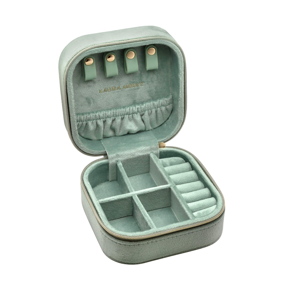 Laura Ashley Silver Elveden Embroidered Jewellery Box