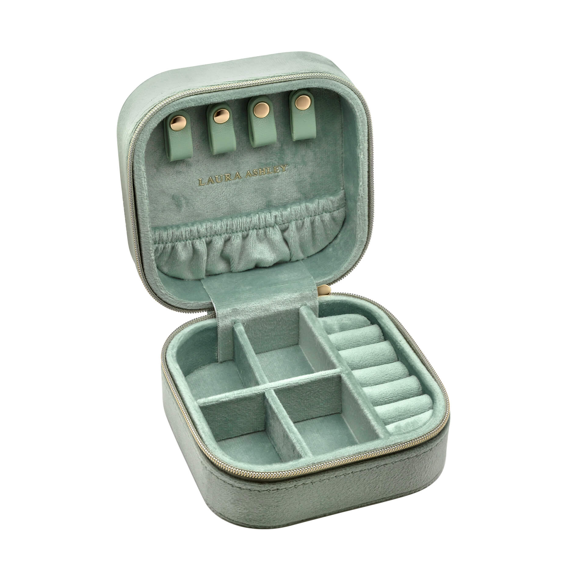 Laura Ashley Silver Elveden Embroidered Jewellery Box