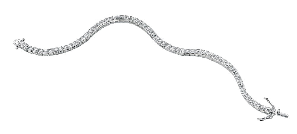 Beginnings Square Tennis Bracelet with Cubic Zirconia