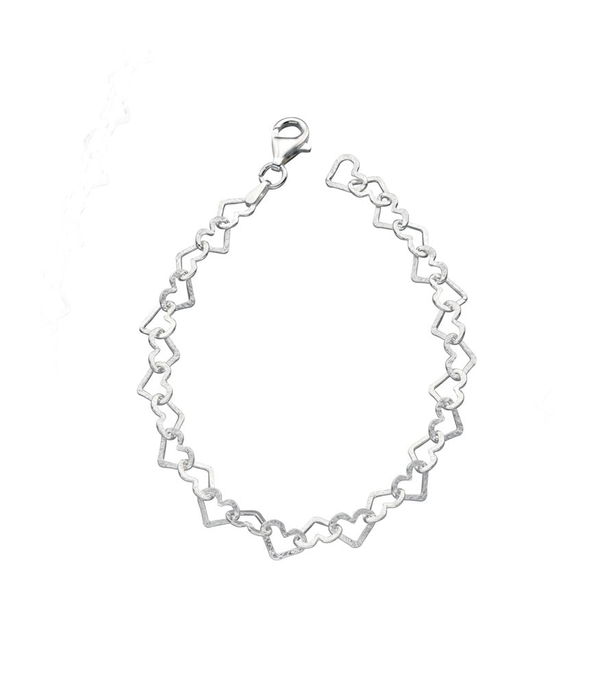 Beginnings Diamond Cut Heart Bracelet