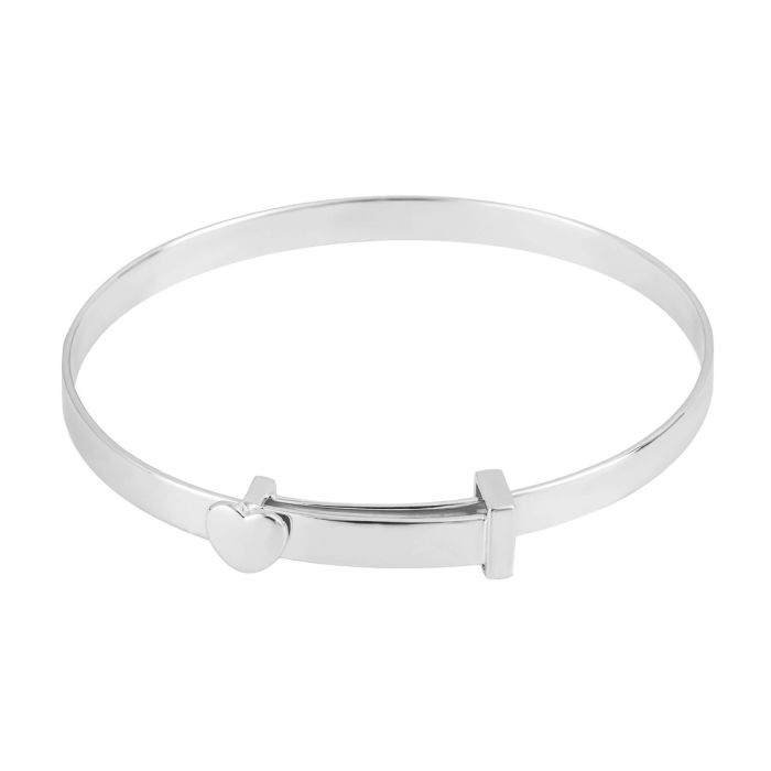 Beginnings Heart Motif Expandable Bangle