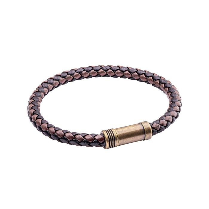 Fred Bennett Two Tone Woven Leather Bracelet