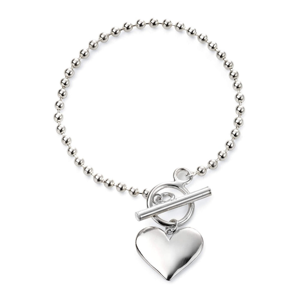 Beginnings Ball Chain Bracelet with Heart Tag