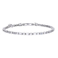 Diamonfire Baguette and Round Zirconia Bracelet