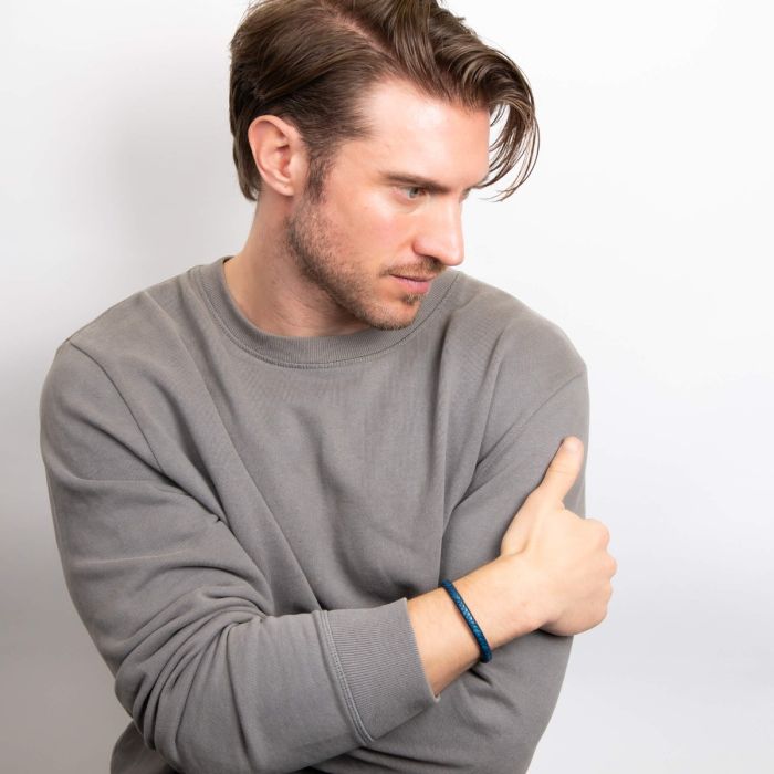 Fred Bennett Multi-Tone Woven Leather Bracelet