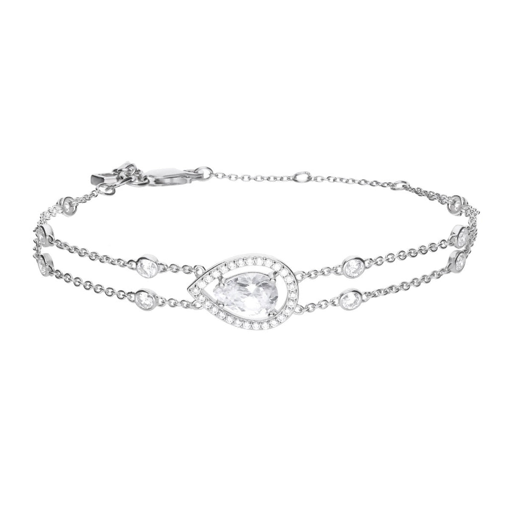 Diamonfire Teardrop Double Row Bracelet