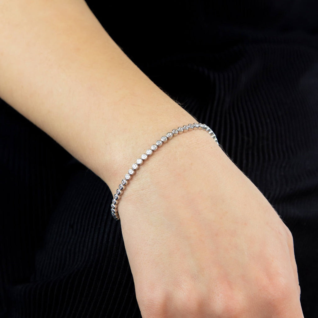 Beginnings Bezel Set Cubic Zirconia Bracelet
