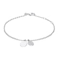 Diamonfire Engravable Tag Bracelet with Pave Set Oval Tag