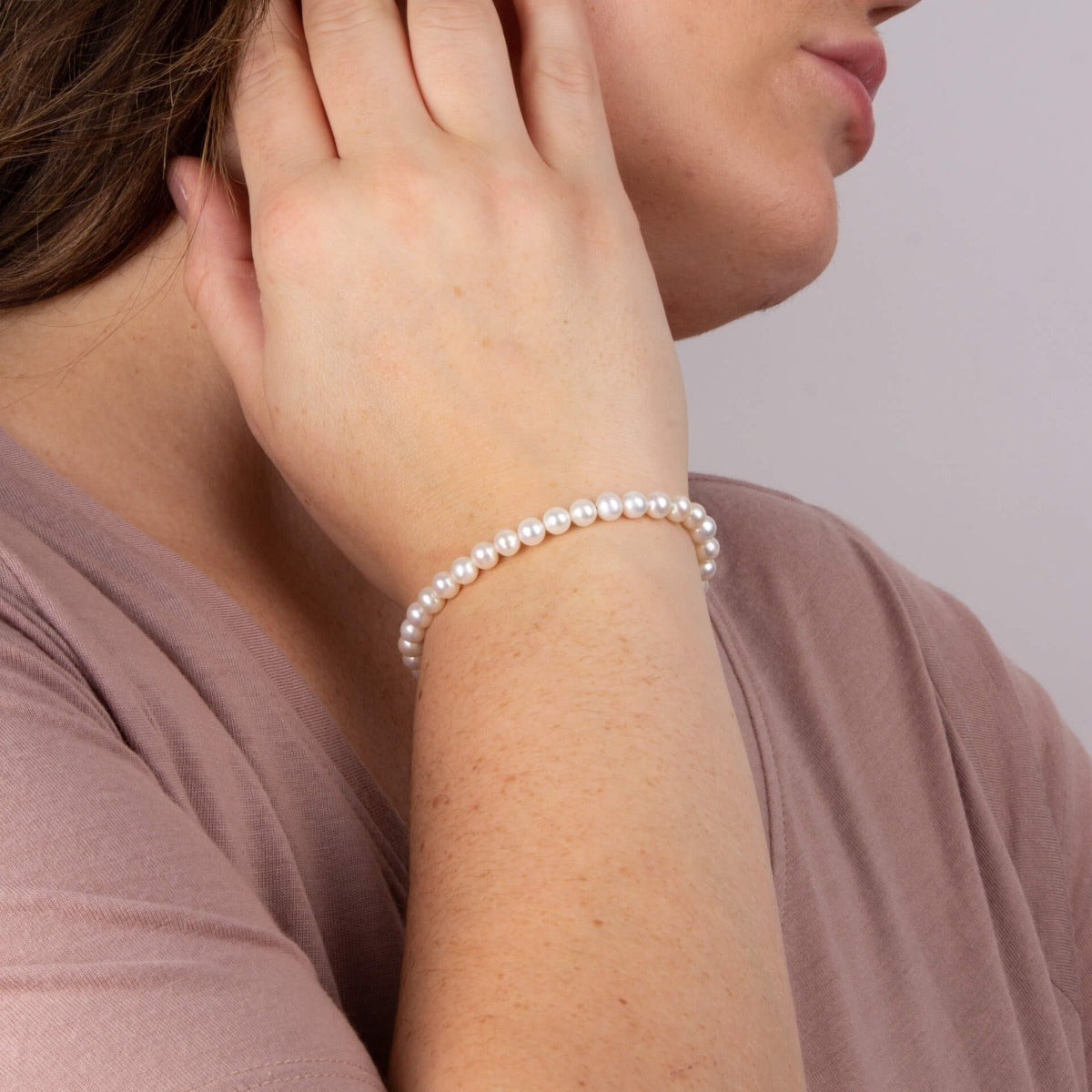 Beginnings White Pearl Charm Bracelet