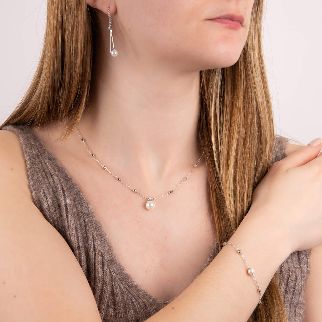 Diamonfire Pull Through Chain Drop Earrings