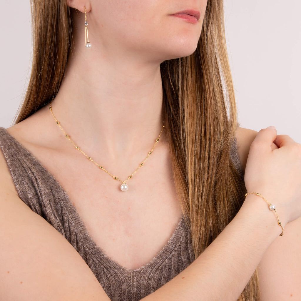 Diamonfire Pull Through Chain Drop Earrings