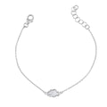D For Diamond Pearlised Enamel Cloud Bracelet with Diamond