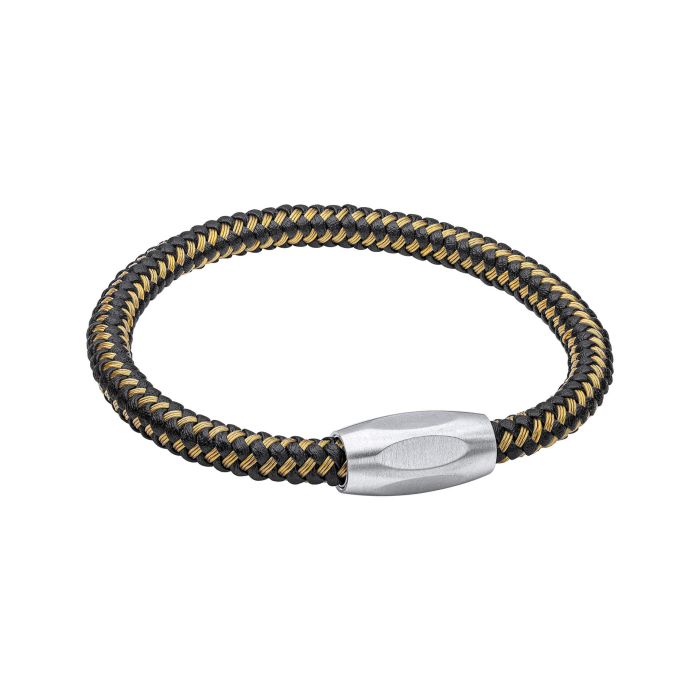 Fred Bennett Black and Yellow Gold Plated Wire Bracelet