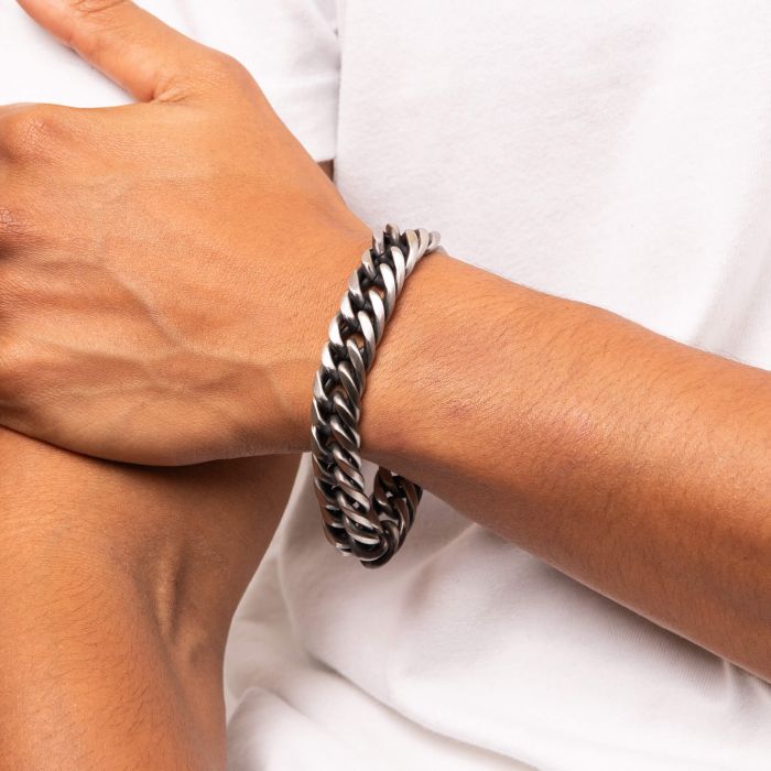 Fred Bennett Oxidised Heavy Weight Foxtail Bracelet