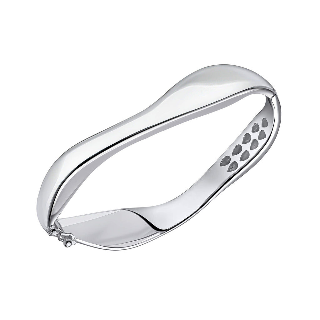 Beginnings Organic Wave Statement Hinged Bangle
