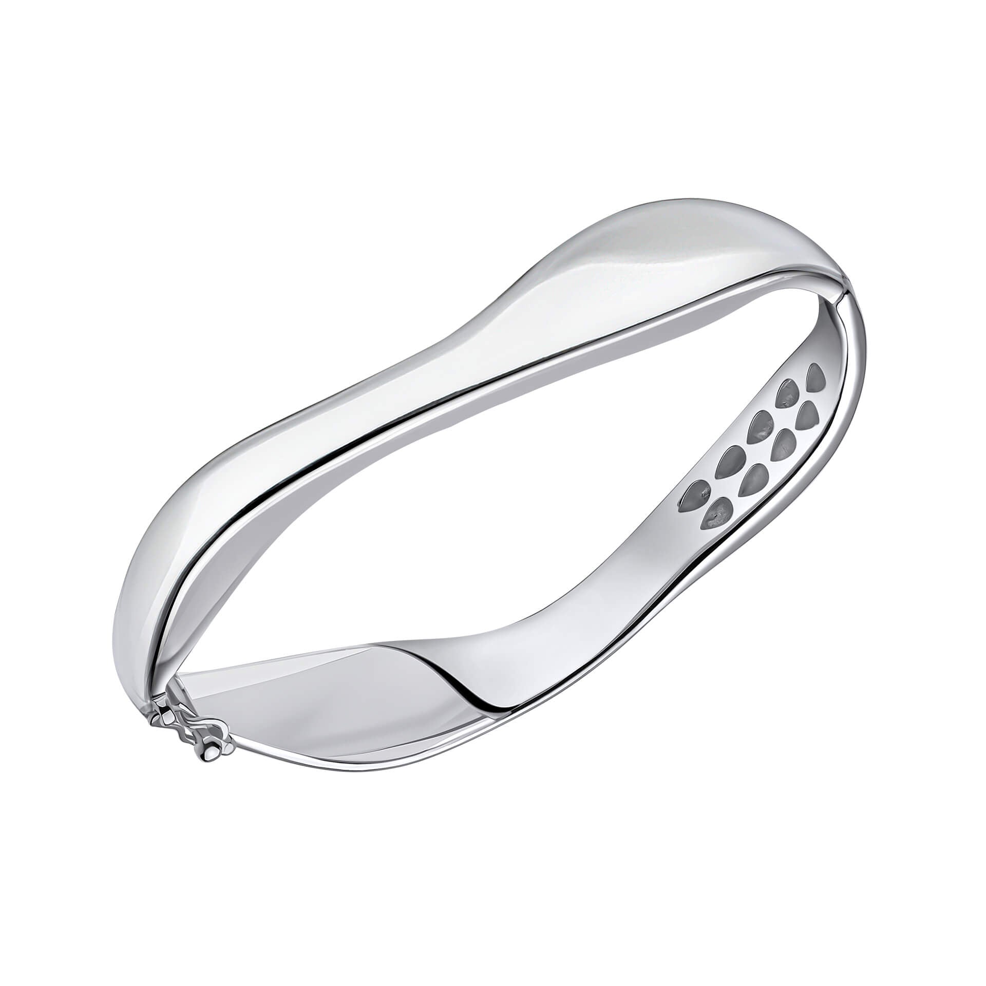 Beginnings Organic Wave Statement Hinged Bangle