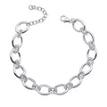 Beginnings Oval Link Bracelet with Textured Connection Links