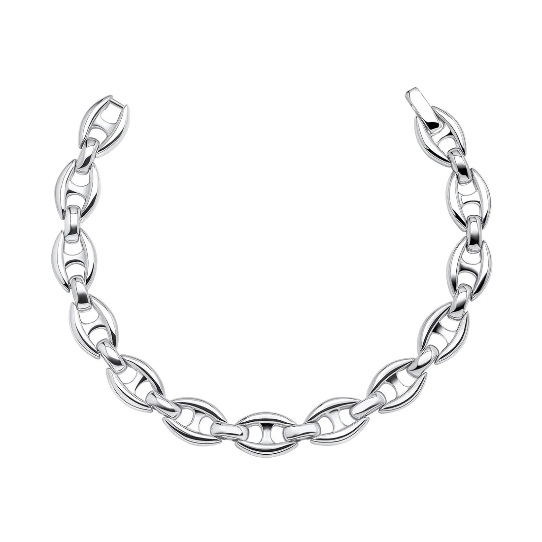 Beginnings Silver Heavy Weight Linked Chain Bracelet Set B5503