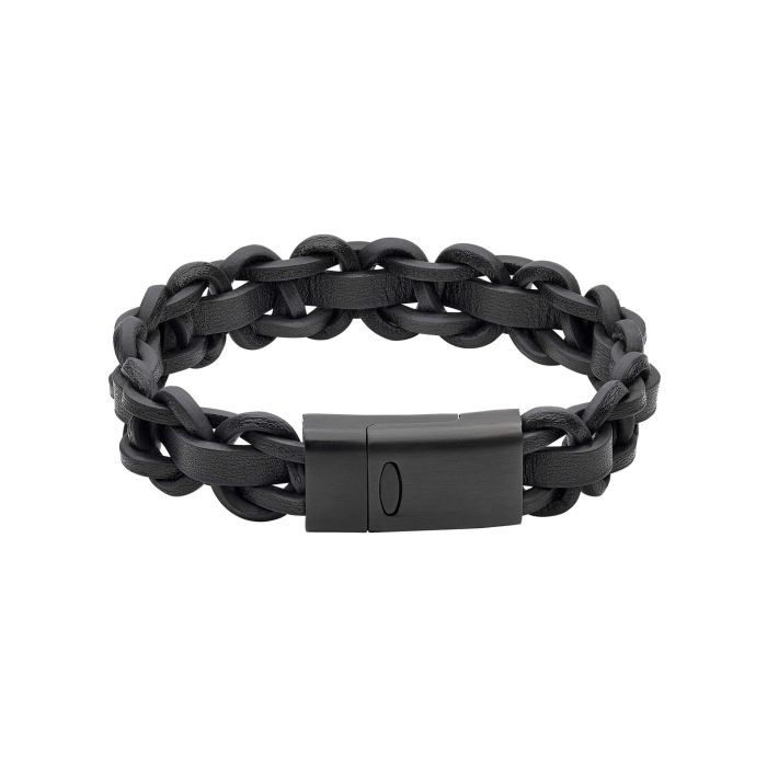 Fred Bennett Thick Braided Leather Bracelet