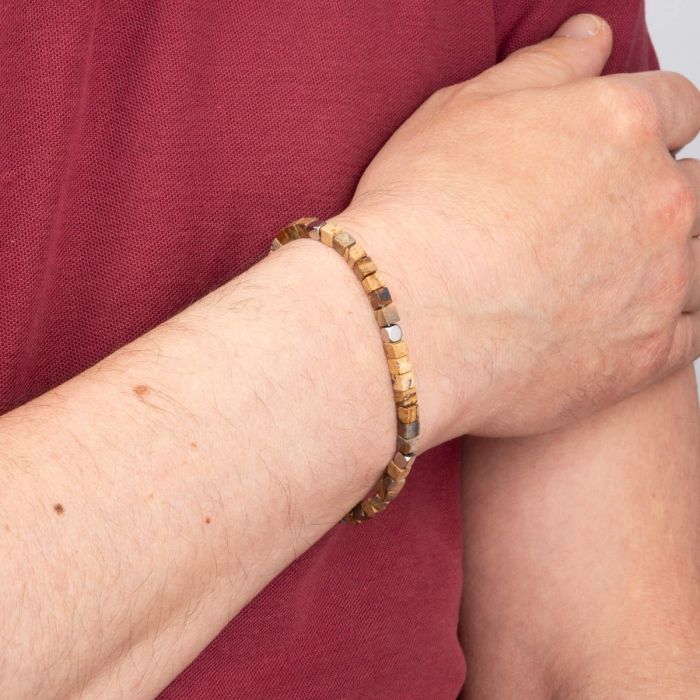 Fred Bennett Stainless Steel Bracelet with Semi-Precious Beads