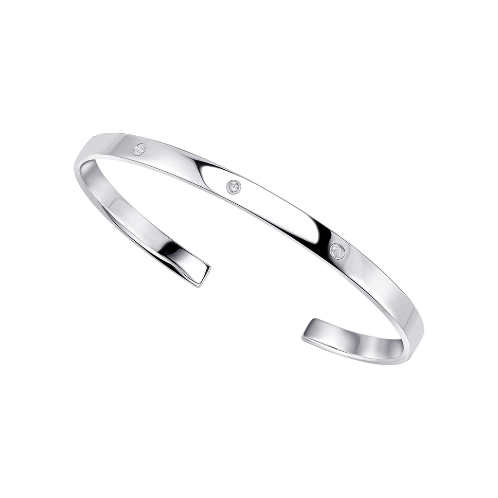 Beginnings Torque Bangle with Cubic Zirconia