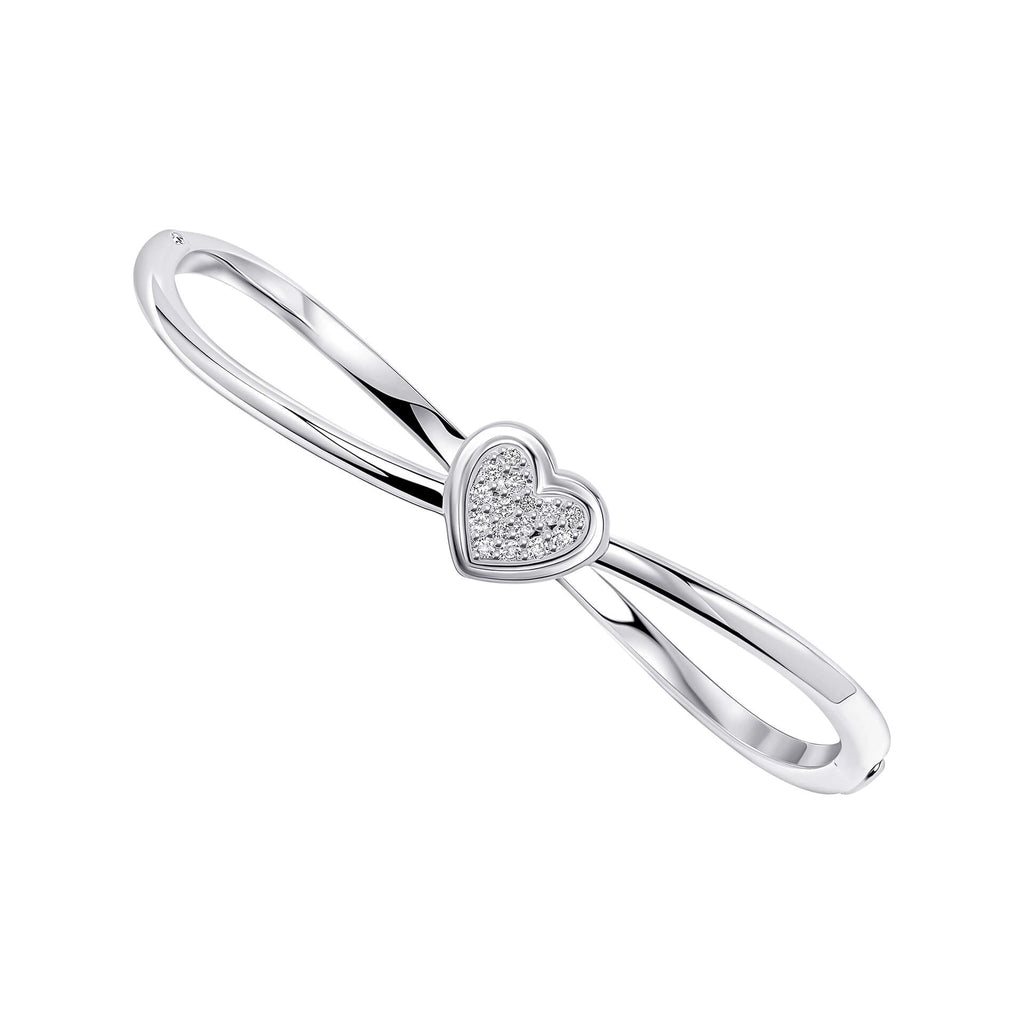 Beginnings Hinged Heart Bangle