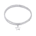 Beginnings Double Row Stretch Bracelet with Star Charm