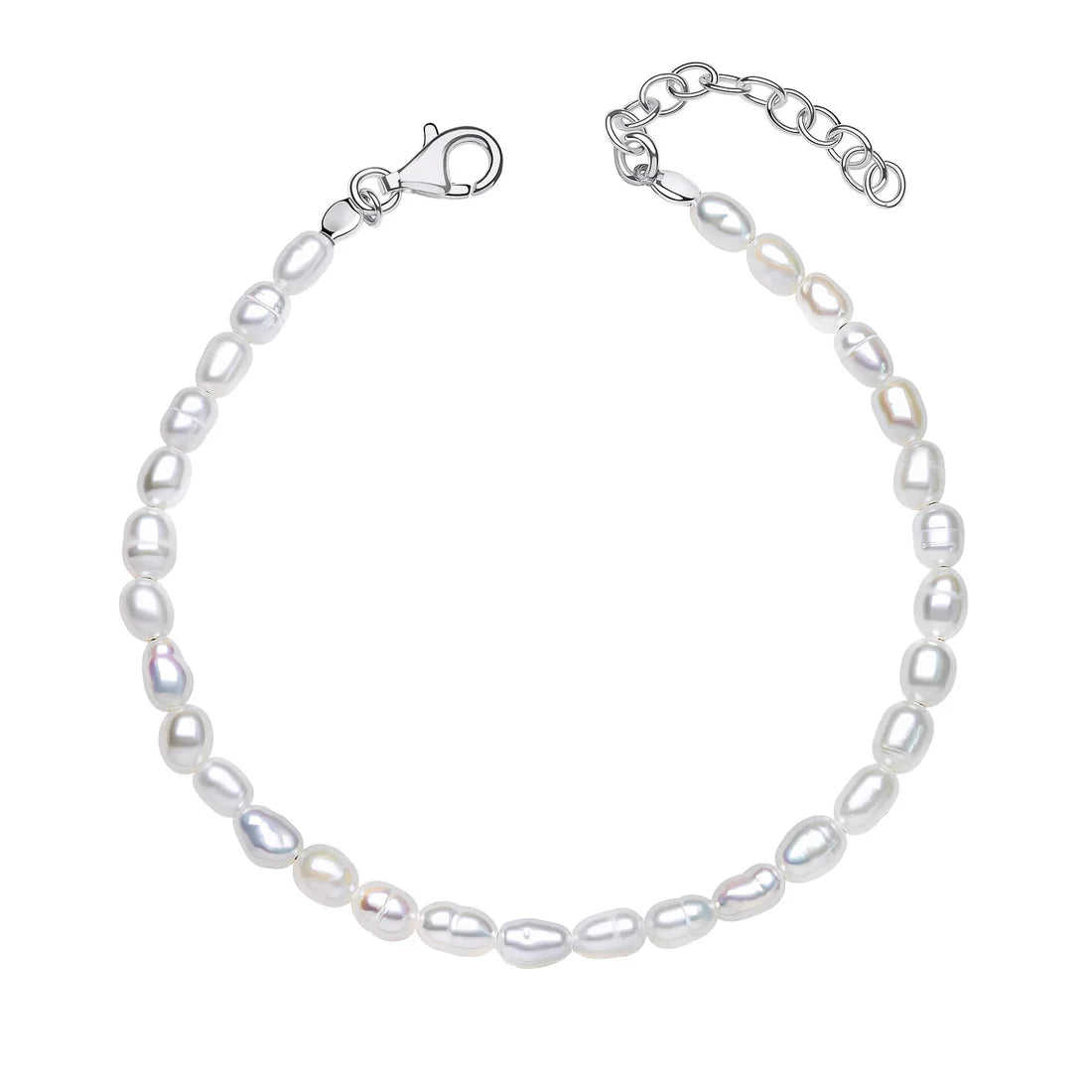 Beginnings Silver Rice Pearl Bracelet Set B5539W