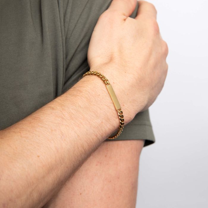 Fred Bennett Chain Bracelet with Engravable Bar