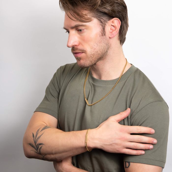 Fred Bennett Chain Bracelet with Engravable Bar