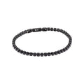 Fred Bennett Black Cubic Zirconia and Stainless Steel Tennis Bracelet